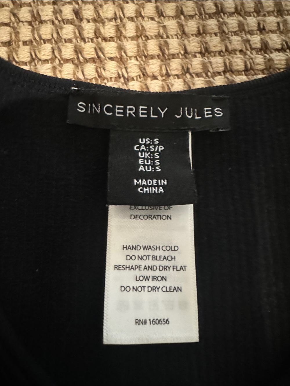 Sincerely Jules Black Ribbed Crop Tank with Silver Rhinestone Fringe - Picture 3 of 4